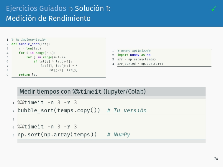 Estudiantes en sesión de feedback activo y mejora metodológica